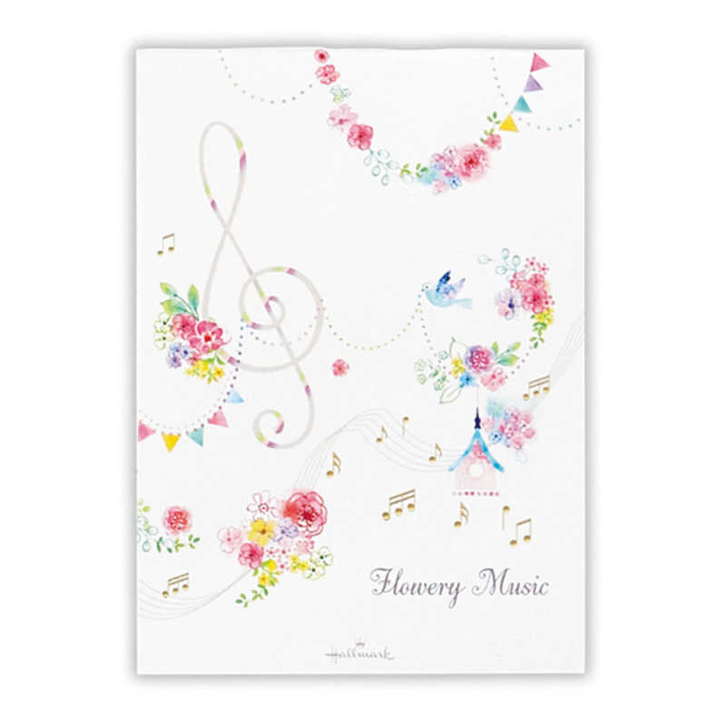ニホンホールマーク　ひとこと箋 フラワリーミュージック3　EEP818661