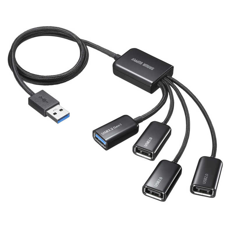 サンワサプライ　USB3.2 Gen1＋USB2.0 コンボハブ(4ポート)　USB-3H436BK