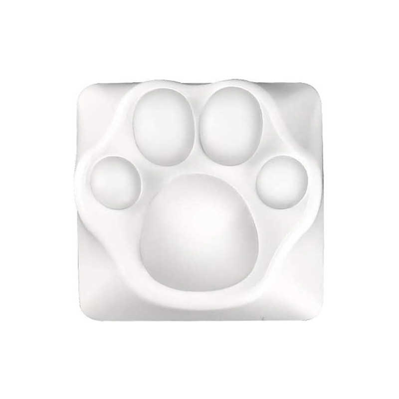 ZOMO　Metal Kitty Paw Keycap White Transparent ゲーミングキーキャップ ホワイト　METALKITTYPAWWTR..