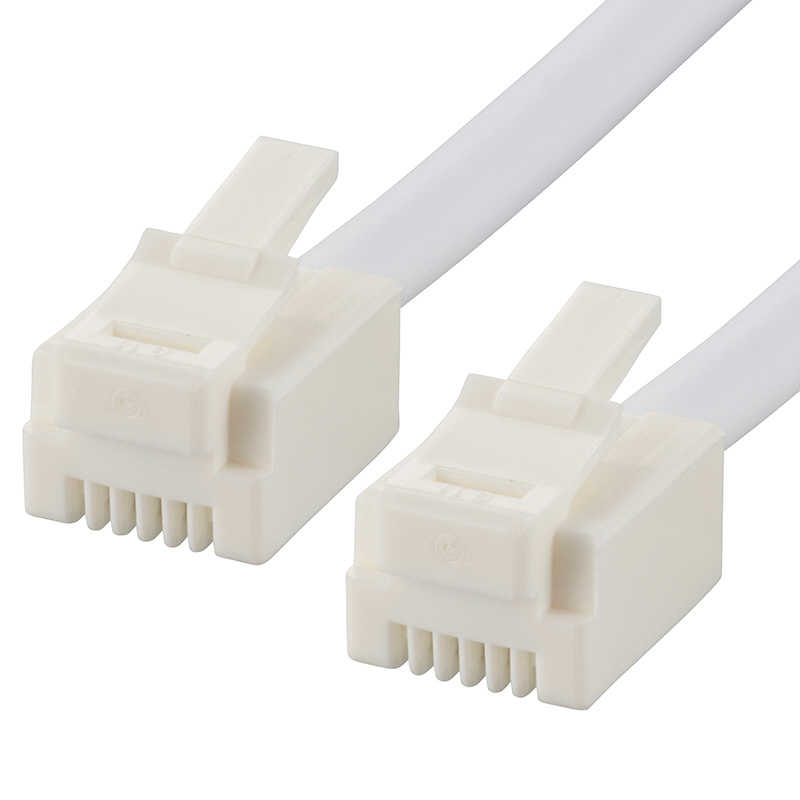 オーム電機　テレホンコード ツイストタイプ 2m ホワイト　TELC2622T