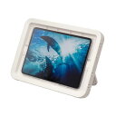 RHYTHM リズム タブレット防水ケース 防水IPX7相当 お風呂OK 角度調節可能な収納スタンド 壁掛け背面マグネット ホワイト 9YY019RH03
