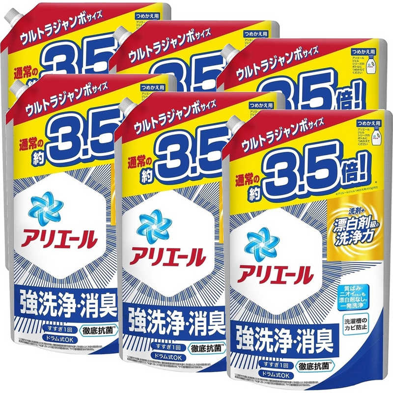 P&G　(ケース販売)アリエールジェル つめかえ用 ウルトラジャンボ 1.59kg×6個のサムネイル
