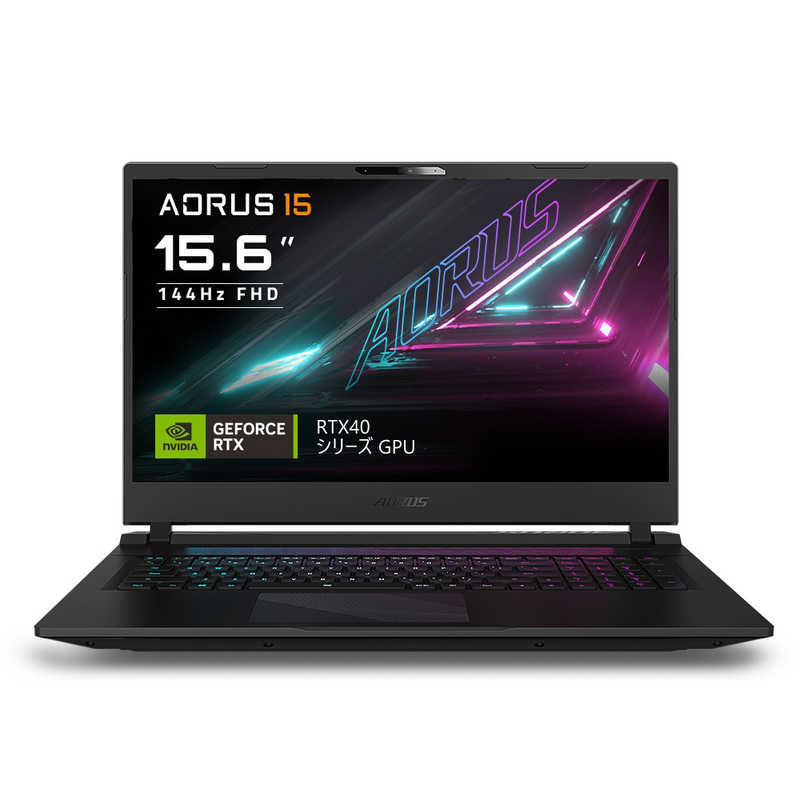 GIGABYTE ゲーミングノートパソコン AORUS 15 [RTX 4060 /15.6型 /Windows11 Home /intel Core i7 /メモリ：8GB /SSD：512GB /2023年7月モデル] ブラック BKF-73JP383SH