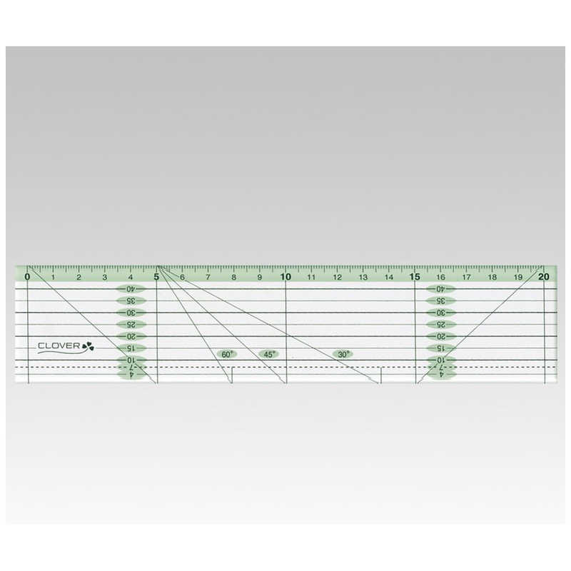 クロバー　パッチワーク定規 カラーライン20cm　57-925