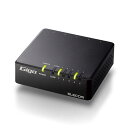 エレコム ELECOM スイッチングハブ LAN ハブ 5ポート Giga対応 1000/100/10Mbps マグネット付 AC電源 ファンレス 静音 省エネ機能 壁掛け設置対応 ブラック EHC-G05PA4-JB