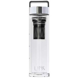 LINK2JAPAN　Tii Bottle 茶こし付き二重ガラス構造ボトル シルバー　00420KIT001SV1