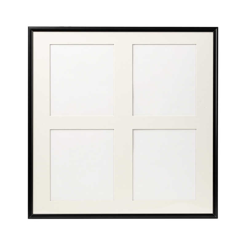 ケンコー　パチット ミニ色紙フレーム4窓タイプ ブラック　AMAPTM4