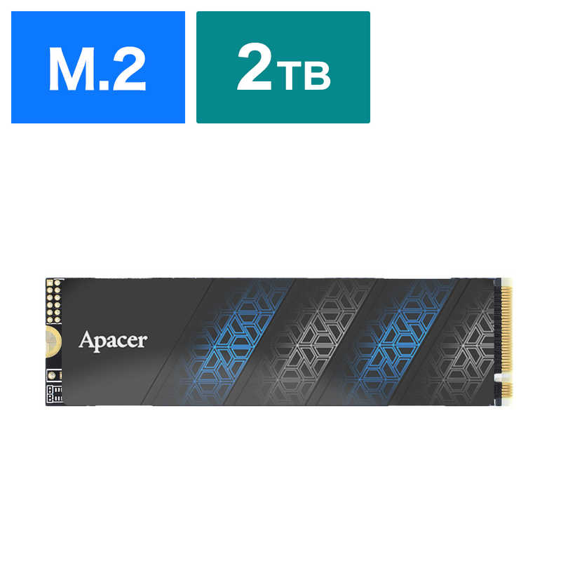 APACER　内蔵SSD PCI-Express接続 AS2280P4U PRO(ヒートシンク付) 2TB M.2 2280「バルク品」　AP2TBAS2280P4UPRO1