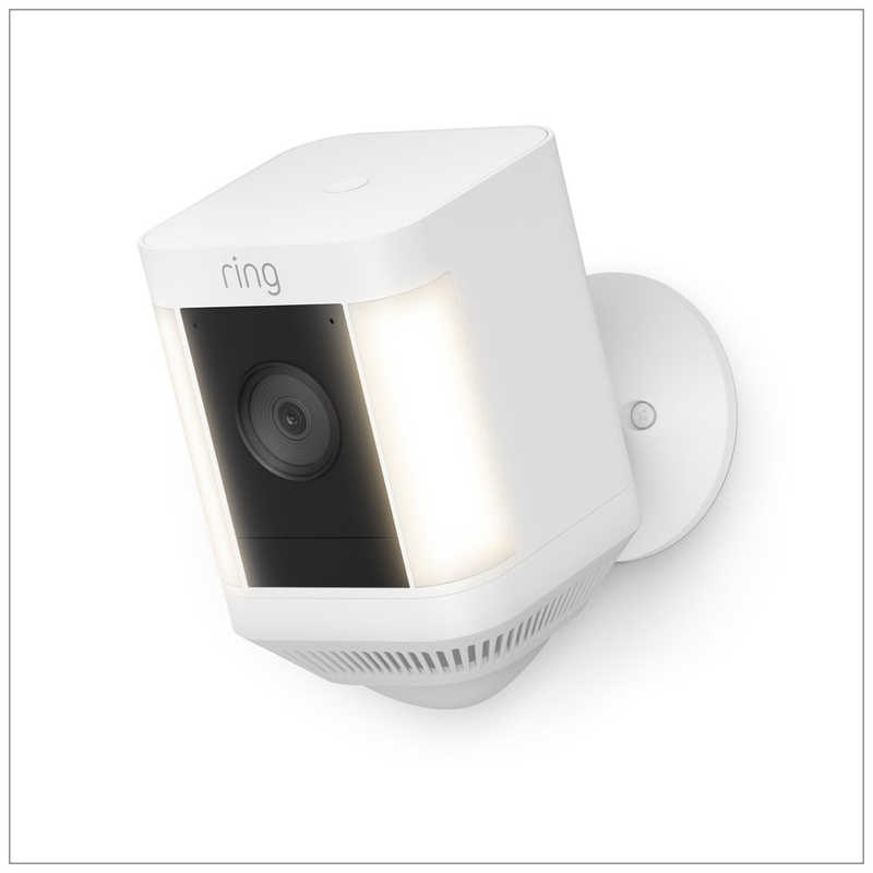 Amazon　Ring Spotlight Cam Plus Battery (リング スポットライトカム プラス バッテリーモデル) センサーライト付き屋外カメラ ［電球色 /充電式］　B09J6FWP3Z
