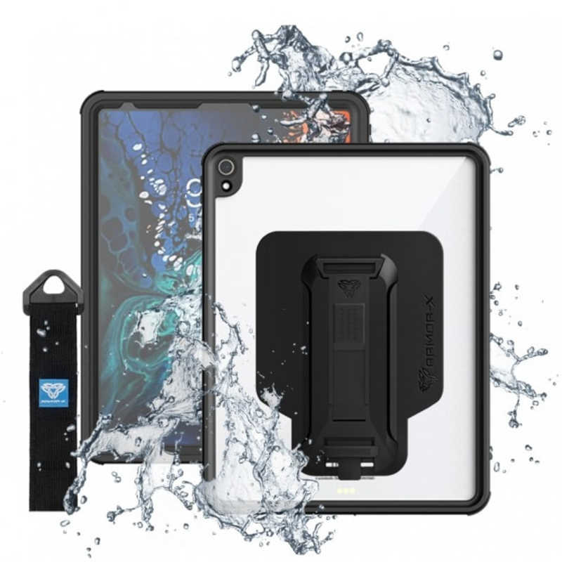 ARMORX　12.9インチ iPad Pro(第3世代)用 Waterproof Protective Case With New Adaptor And Hand Strap ブラック　MXSA11S