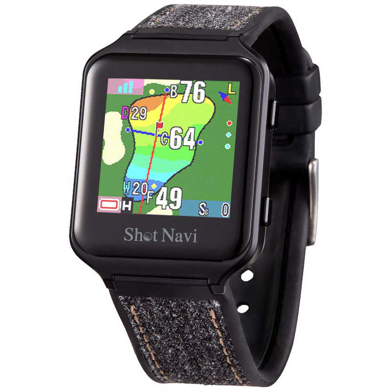 ゴルフ用GPS ショットナビ　腕時計型ゴルフ用GPSナビ AIR EX ブラック　AIREXBlack