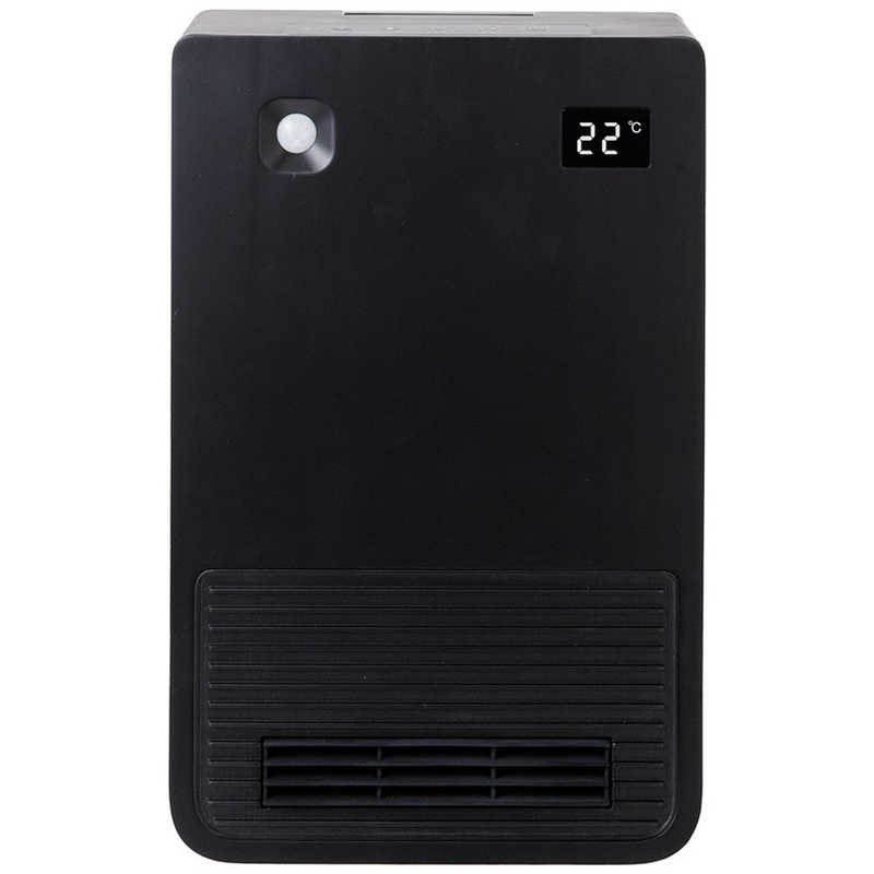 シィーネット セラミックヒーター 1200W 人感センサー付き ブラック CDCP608BK