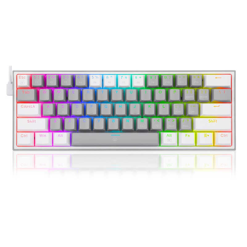 ITPROTECH ゲーミングキーボード 赤軸 61KEY ［有線/USB］ REDRAGON ［有線 /USB］ グレー K617-RGBGWTI