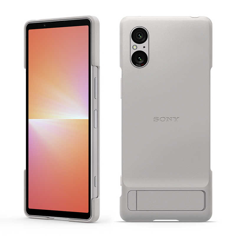 ソニー SONY Xperia 5 V Style Cover with Stand Platinum Gray ソニー プラチナグレー XQZ-CBDE/SJPCX