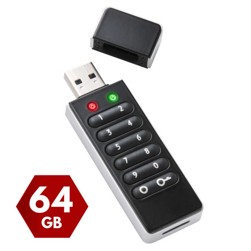 センチュリー Lock U 64GB パスワードボタンセキュリティUSBメモリ(CSUL64G2) 商品