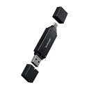 エレコム ELECOM カードリーダー USB Type-C & USB-A 両対応 直挿し ブラック MR3C-D207BK