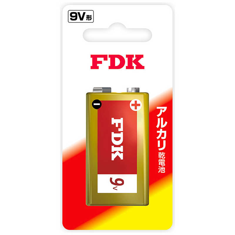 FDK　アルカリ乾電池9V形 9V 1個 ブリスターパック　6LR61-B