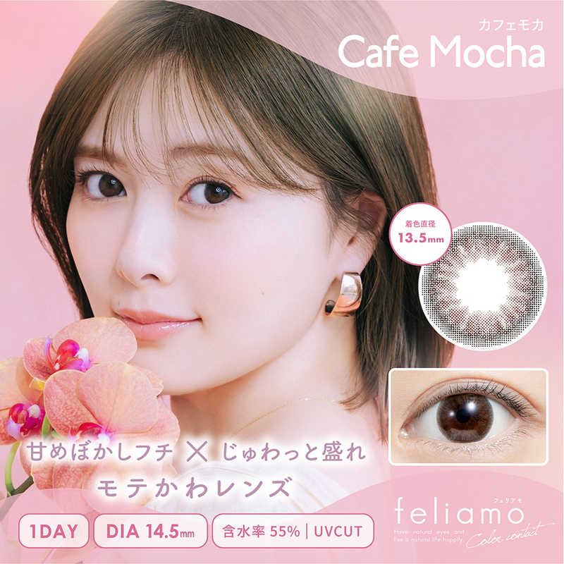 Pia　フェリアモ ワンデー カフェモカ(BC8.6 / PWR-0.75 / DIA14.5)(10枚入)