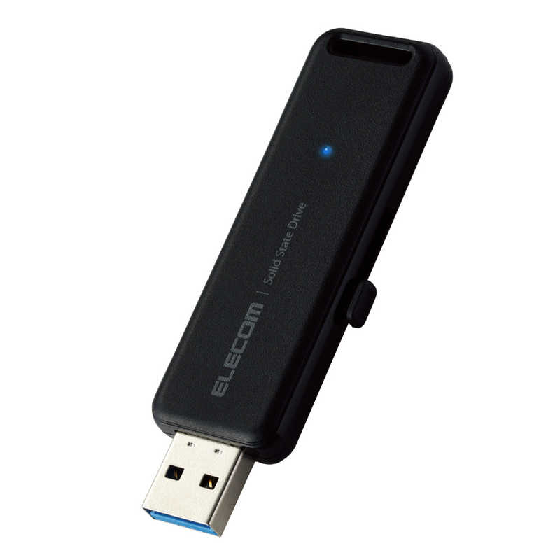 エレコム　ELECOM　外付けSSD USB-A接続 PS5/PS4、録画対応 ブラック [500GB /ポータブル型]　ESD-EMB0500GBK