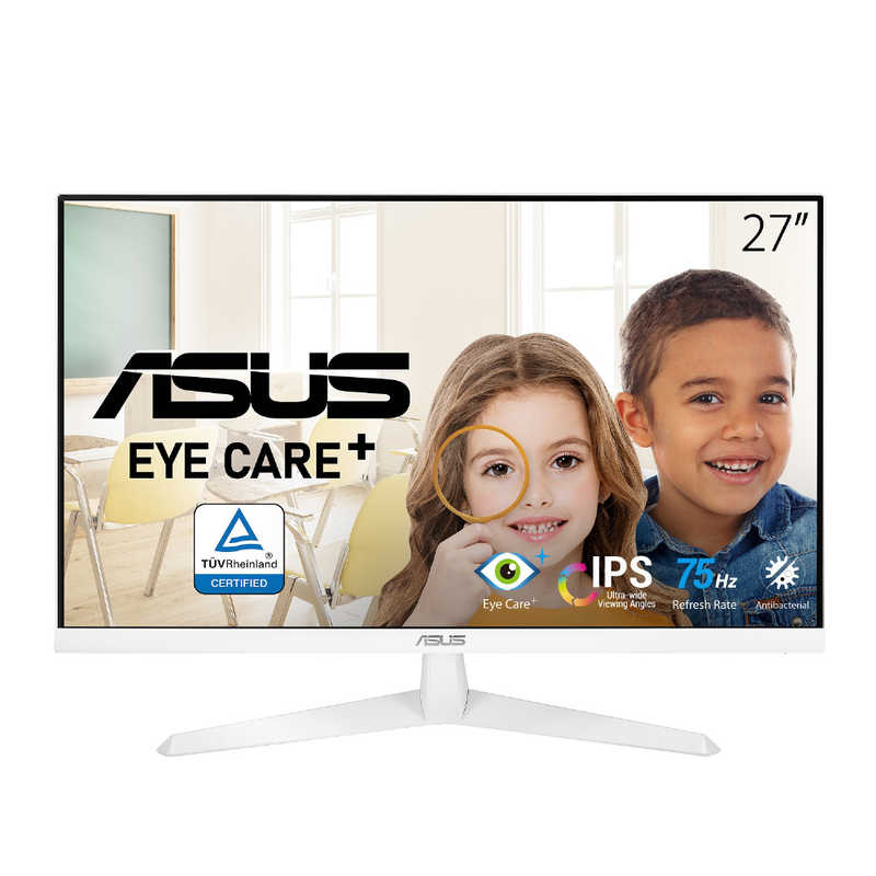 ASUS エイスース　液晶ディスプレイ Eye Care ［27型 /フルHD(1920×1080) /ワイド］ White　VY279HE-W