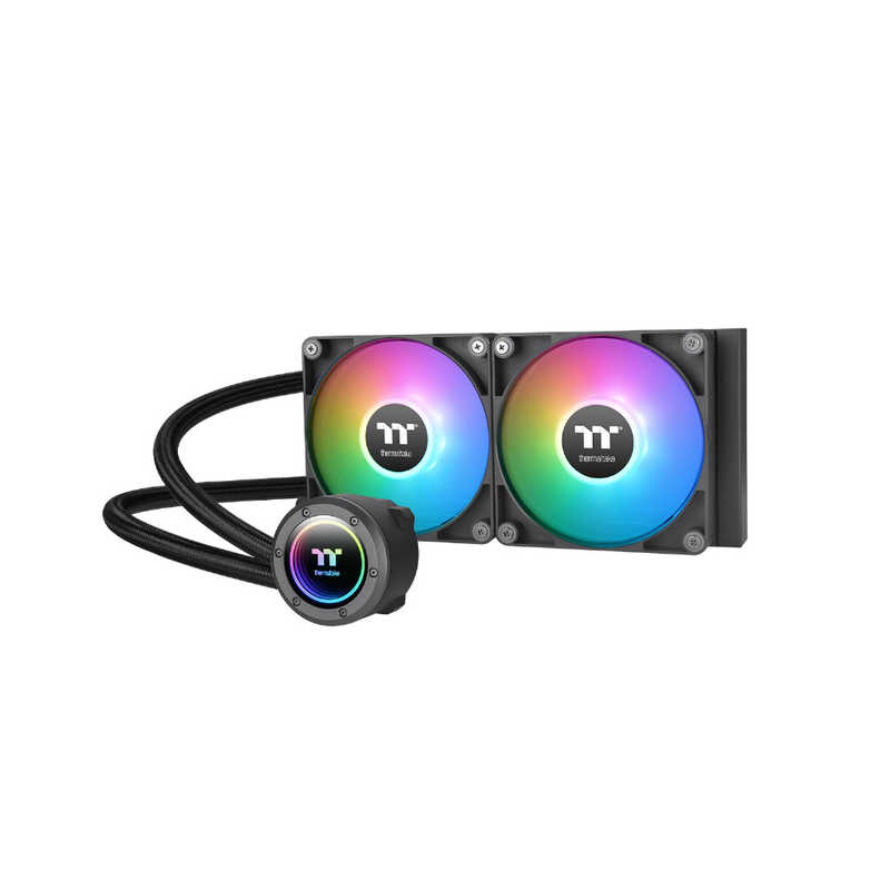 THERMALTAKE 水冷CPUクーラー 120mmファンx2 ［LGA2066/2011-3/2011/1700/1200/1156/1155/1151/1150 AM5/AM4/AM3＋/AM3/AM2＋/AM2］ CL-W361-PL12SW-A