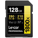 LEXAR@Lexar SDXCJ[h 128GB 1800x UHS-II GOLD U3 V60 mClass10 /128GBn@LSD1800128G-B1NNJ