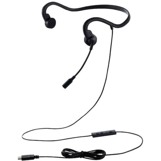 エレコム ELECOM 有線骨伝導ヘッドセット USB Type-C(TM) HS-BC05CBK エレコム ELECOM 有線骨伝導ヘッドセット USB Type-C(TM) HS-BC05CBK