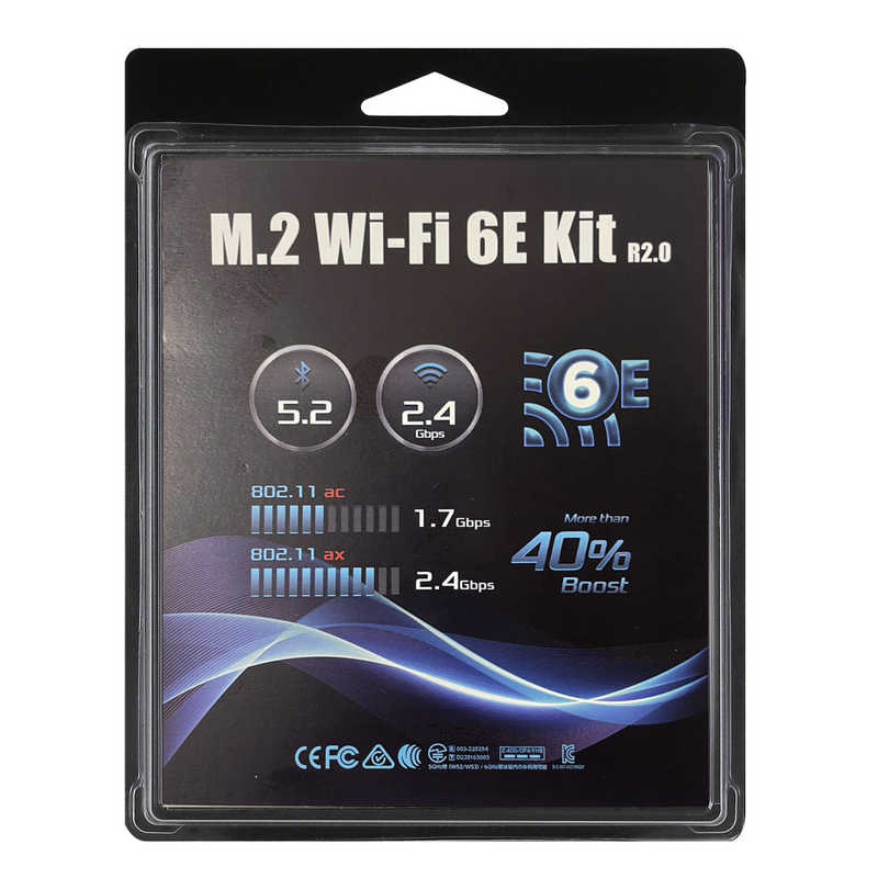 ASROCK　ASRock M.2 WIFI 6E kit (AX210) for DeskMini (BOX) R2.0 M.2WIFI6Ekit(AX210)forDeskMini(BOX)R2.0｢バルク品｣　M.2WIFI6EKITAX210R2