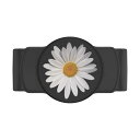 POPSOCKETS　Slide Stretch White Daisy Black with SQUARE Edges (四角い角)　806137