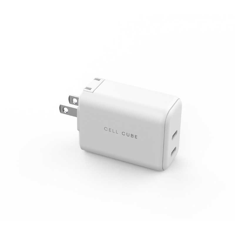 եޥåѥCellCube ޤ߼ץ饰 ACŴ ®65W/PD2ݡ 2ݡ /USB Power DeliveryбϡCCAC14-WH