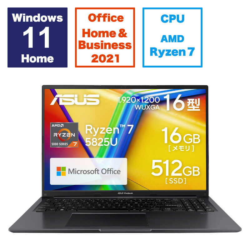 ASUS エイスース ノートパソコン Vivobook インディーブラック M1605YA