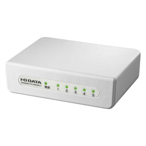 IOデータ 100BASE-TX/10BASE-Te対応 5ポート レイヤー2スイッチングハブ ホワイト ETX-ESH05WD IOデータ 100BASE-TX/10BASE-Te対応 5ポート レイヤー2スイッチングハブ ホワイト ETX-ESH05WD
