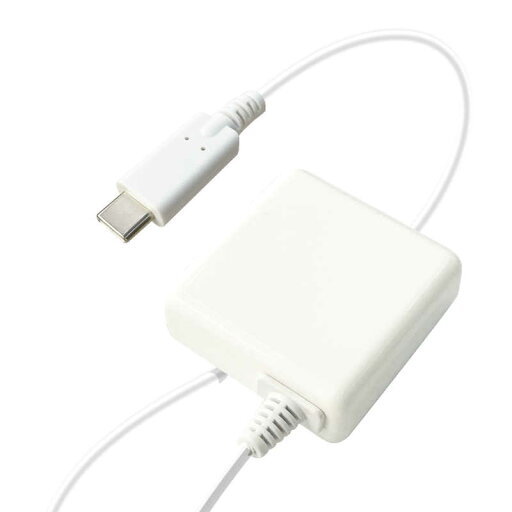 オズマ シリコン素材でやわらかいType-Cケーブル一体型AC充電器 10W 1.5m ホワイト AC-CS20W オズマ シリコン素材でやわらかいType-Cケーブル一体型AC充電器 10W 1.5m ホワイト AC-CS20W