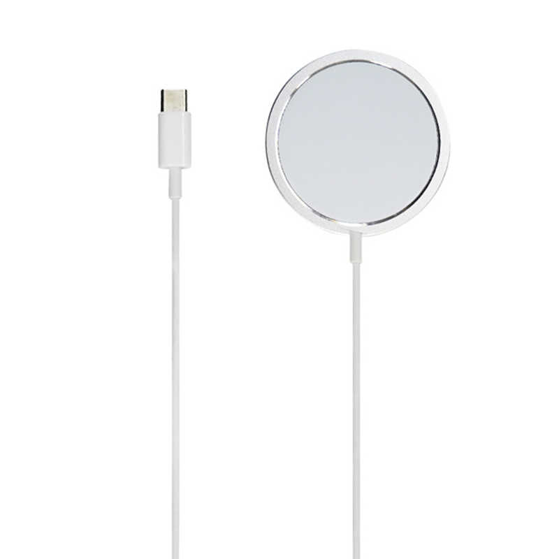 イツワ商事　TYPE-C 磁石ワイヤレス充電器 白 ホワイト　MTCW2305WH