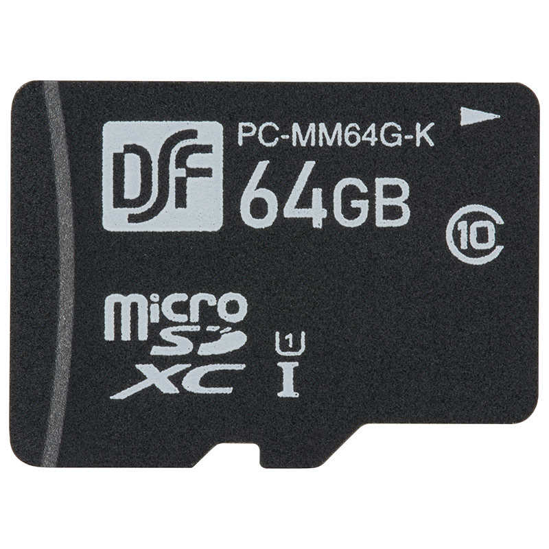 オーム電機　マイクロSDメモリーカード 64GB 高速データ転送 ［Class10 /64GB］　PC-MM64G-K