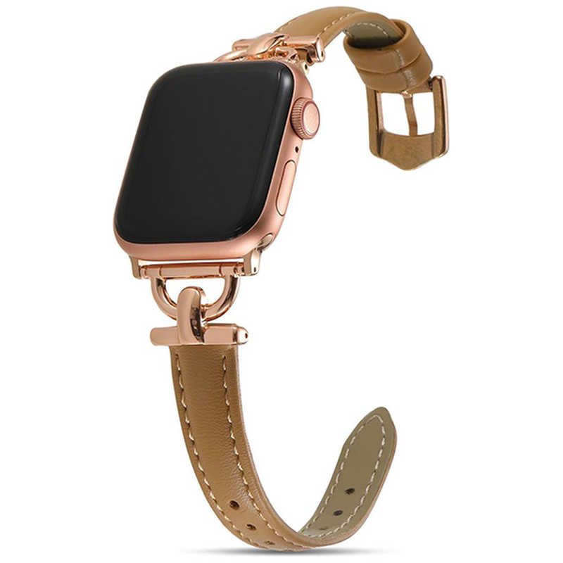 GAACAL APPLE WATCH 1-9/SE1-2 38/40/41MM [성인 지적감] 다른 소재 PU 가죽 밴드 카키 W00230KA