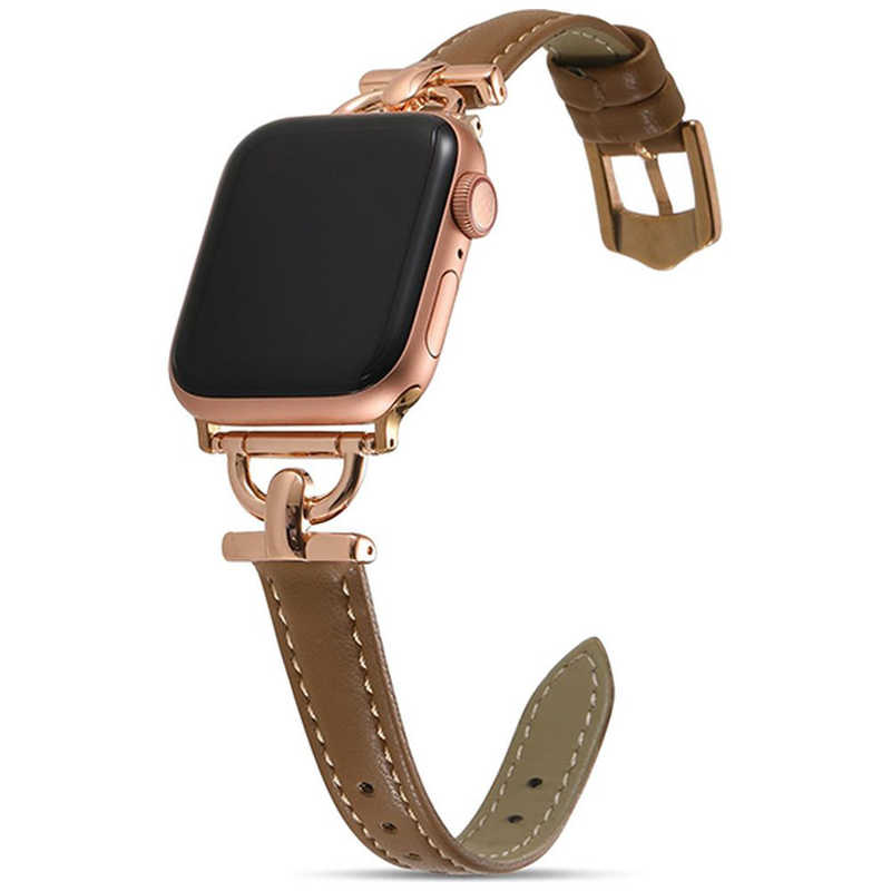 GAACAL APPLE WATCH 1-9/SE1-2/ULTRA1-2 42/44/45/49MM "Sophisticated and Intellectual" Mixed Material PU Leather Band Brown W00230BRB