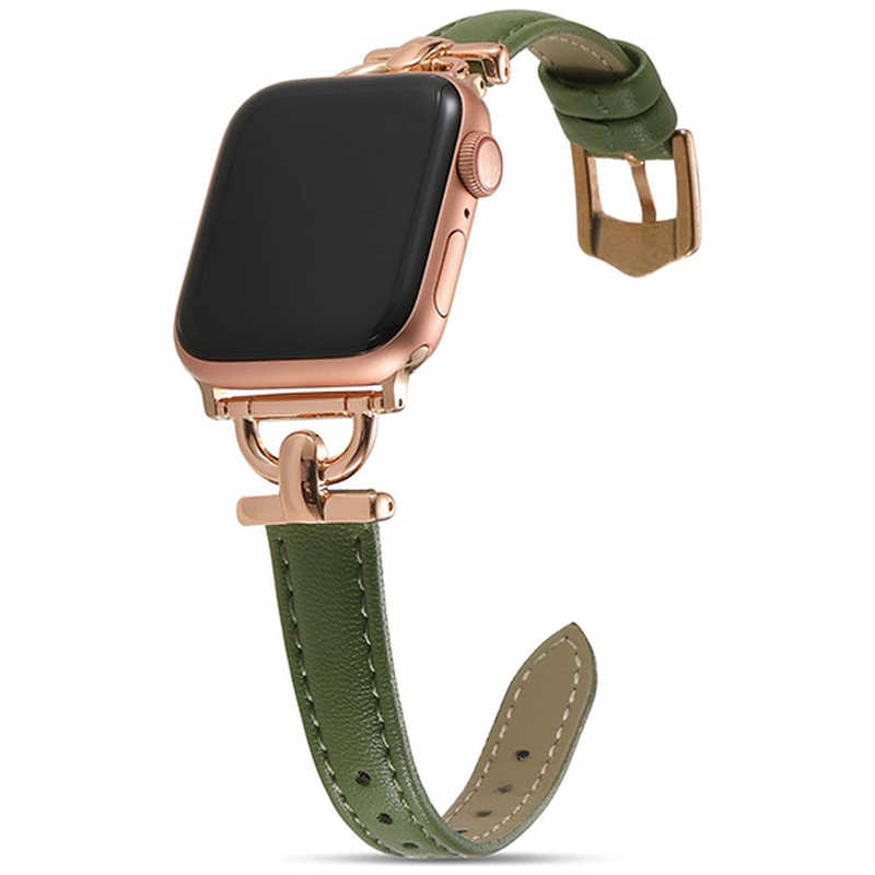 GAACAL APPLE WATCH 1-9/SE1-2 38/40/41MM [어른 지적감] 다른 소재 PU 가죽 밴드 그린 W00230GA
