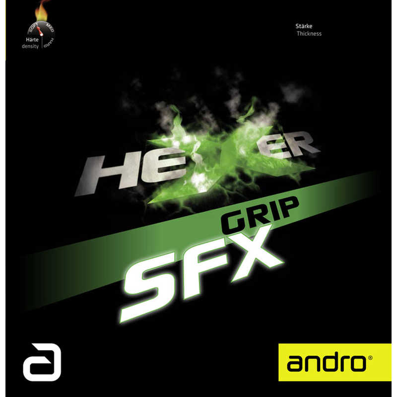 アンドロ　裏ソフトラバー ヘキサーグリップ エフエックス HEXER GRIP SFX(厚さ：1.9) ［裏ソフト / テンション］ ブラック　112294
