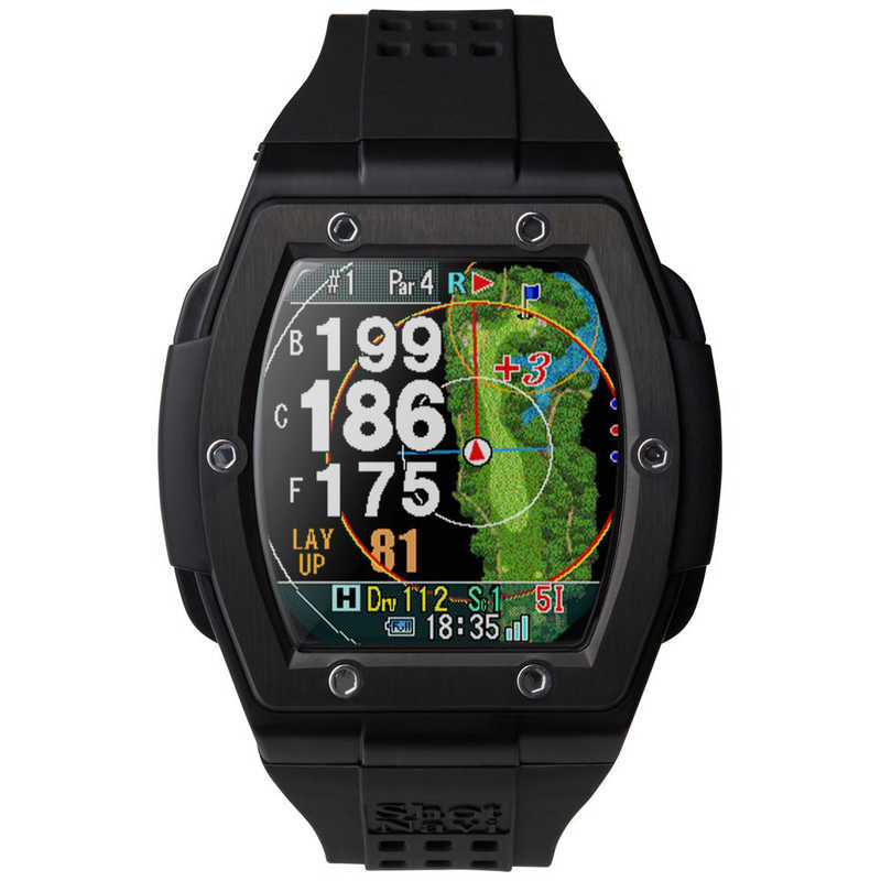 ショットナビ　腕時計型GPSゴルフナビ CREST2 クレスト2 ブラック　Crest2Black