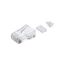 エレコム ELECOM RJ45 コネクタ Cat6A Cat6 LANケーブル 用 100個入り ガイドパーツ付き 単線ヨリ線対応 LD-6RJ45T100/L