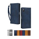 SHIZUKAWILL Xperia Ace iii SO-53C SOG08 A203SO 手帳型 本革調 ケース ネイビー SOXACE3NAVY(2)