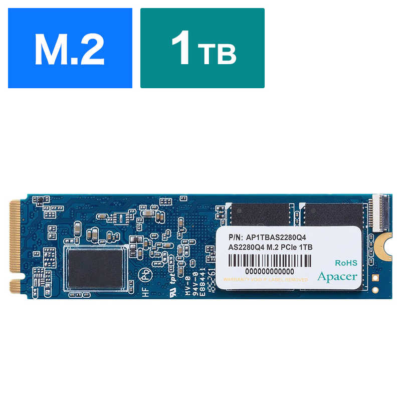 APACER¢SSD PCI-Express³ AS2280Q4 (ҡȥ) 1TB /M.2ϡ֥Х륯ʡסAP1TBAS2280Q41