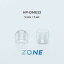 ラディウス　ディープマウントイヤーピース ZONE S 3セット クリア　HP-DME23CL