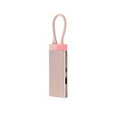 ビジネスハーモニー 1to5 ケーブル収納可能USB-Cドッキングステーション EGRET ピンク EH23-5C-P