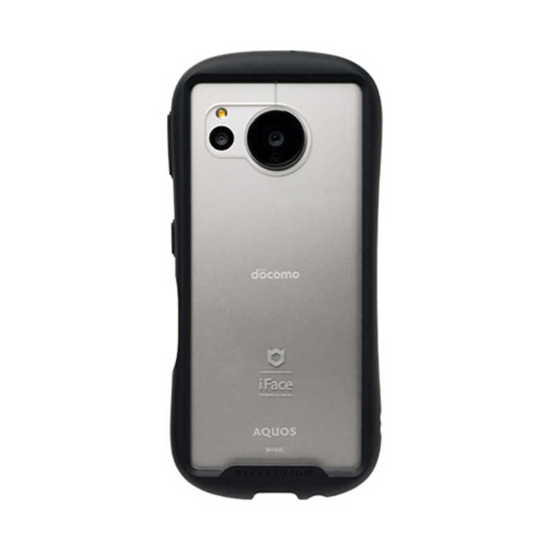 HAMEE ［AQUOS sense7専用］iFace Reflection強化ガラスクリアケース iFace ブラック 41-956441