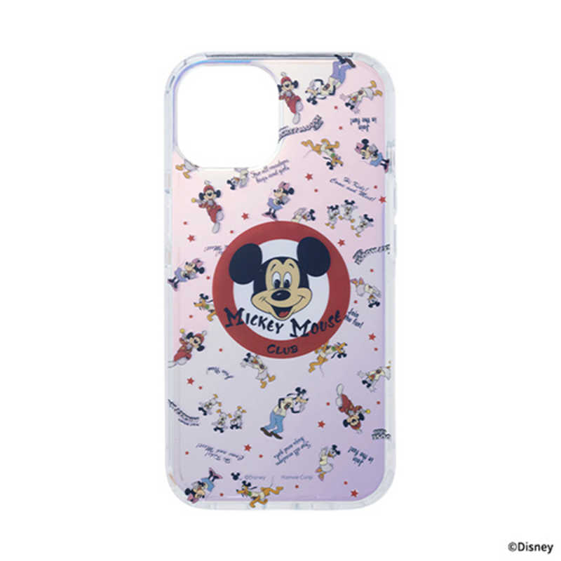 HAMEE　iPhone 15専用 ディズニーキャラクター HIGHER ハイブリッドケース ミッキーマウス・クラブ　669-964378