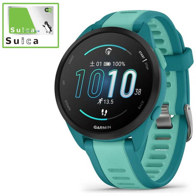 GARMIN 【Suica対応】 Forerunner 165 Music(フォアランナー 165 ミュージック)ランニングGPSスマートウォッチ Turquoise 010-02863-92