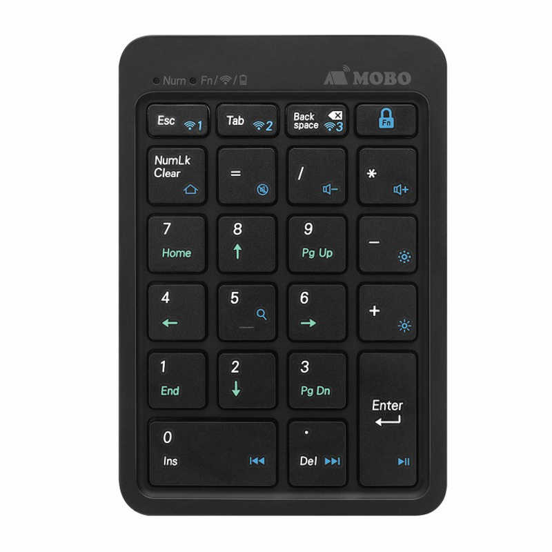 MOBO　TenkeyPad2 Duo 22キー BT/有線 ［有線・ワイヤレス /Bluetooth・USB-A＋USB-C］ ブラック　AM-NPBW22-BK