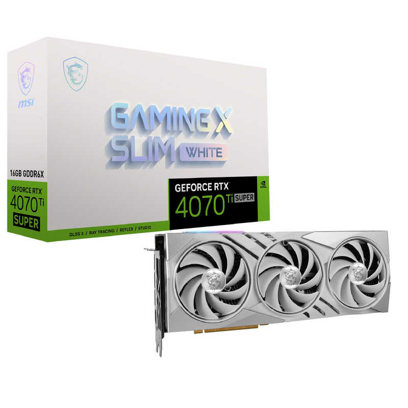 MSI グラフィックボード GeForce RTX 4070 Ti SUPER 16G GAMING X SLIM WHITE 「バルク品」 GeForceRTX4070Ti